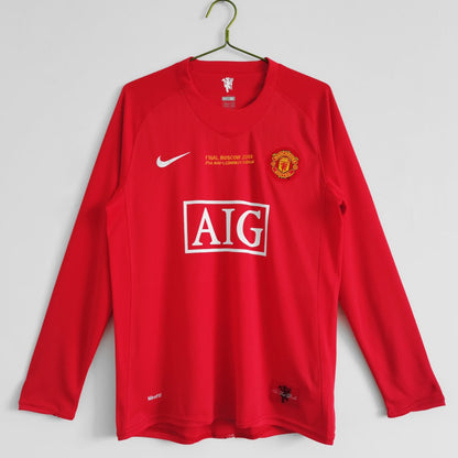 Manchester United Home Retro Long Sleeve 2007 2008 Jersey