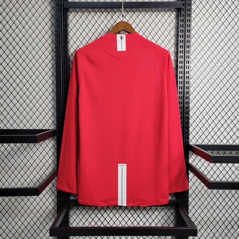 Manchester United Home Retro Long Sleeve 2007 2008 Jersey