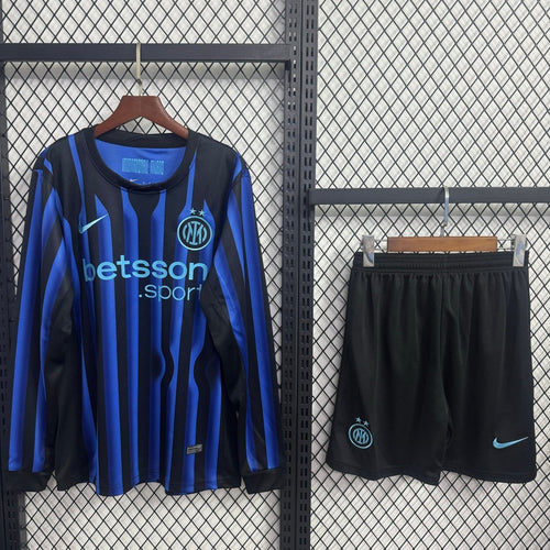 25/26 Inter Milan Home Long Sleeve Adult Full Set