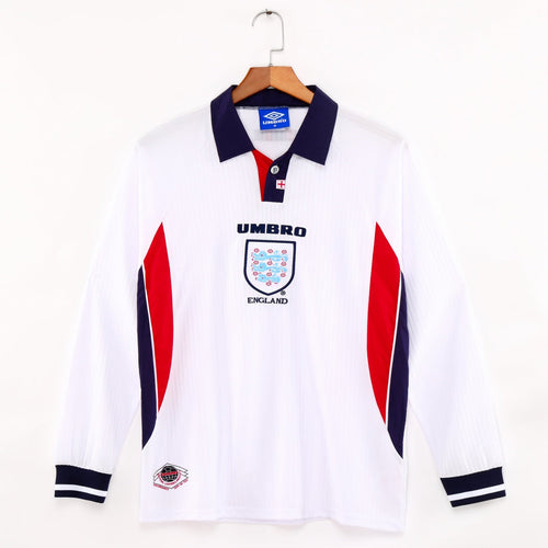 1998 England Home Retro Long Sleeve Jersey