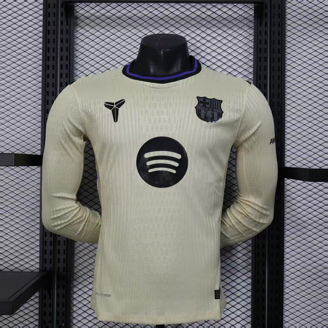 24/25 Barcelona Away Player Version Long Sleeve Jersey
