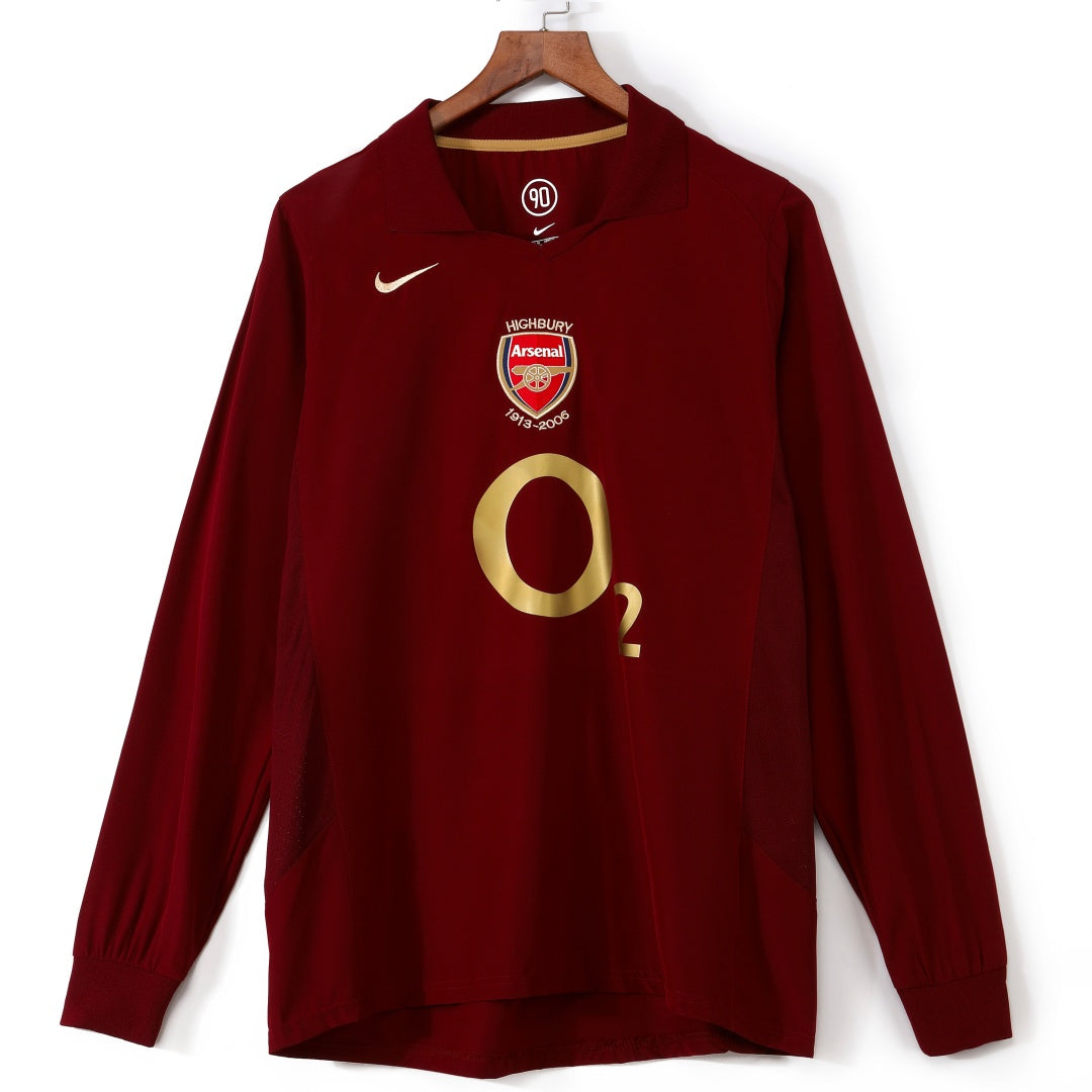 2005-2006 Arsenal Home Retro Long Sleeve Jersey