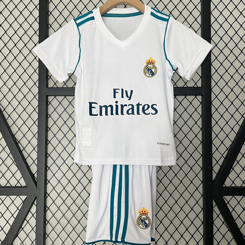 2017-2018 Real Madrid Home Retro Kids Set