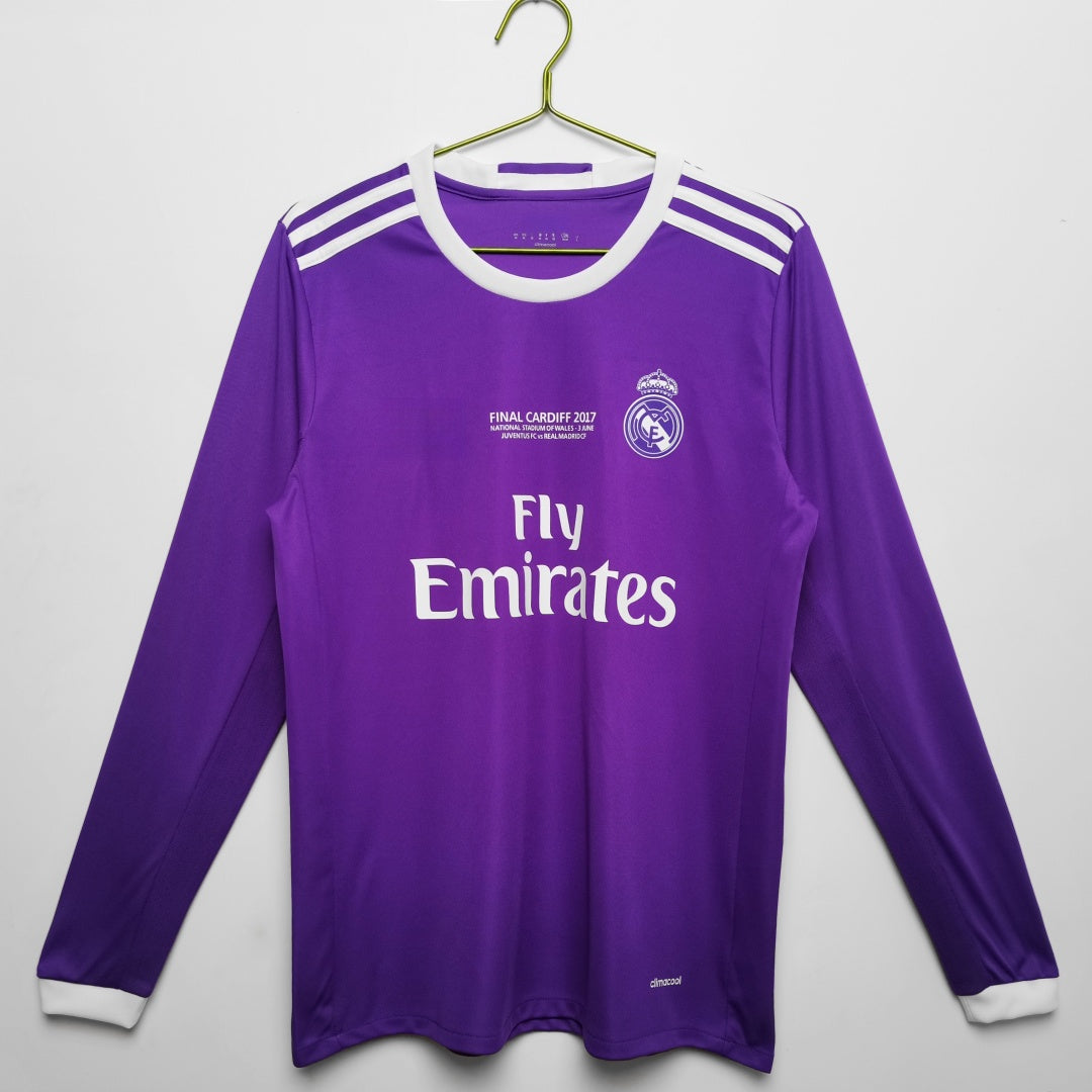 2016-2017 Retro Real Madrid Away Long Sleeve Jersey
