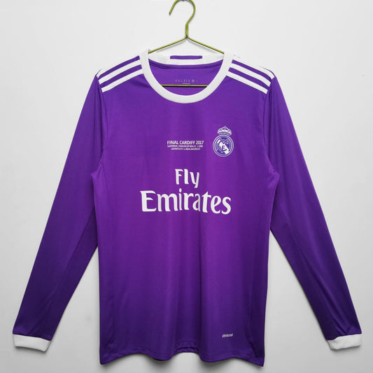 2016-2017 Retro Real Madrid Away Long Sleeve Jersey