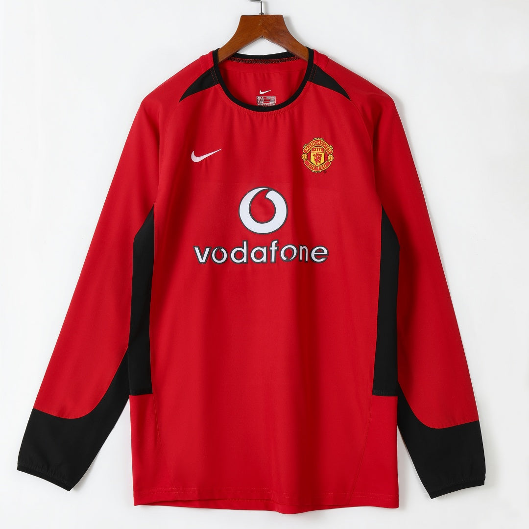 2002-2004 Manchester United Home Retro Long Sleeve Jersey