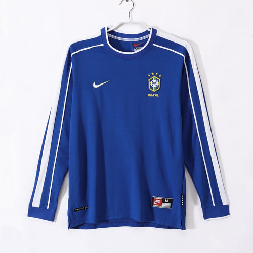 1998 Brazil Away Retro Long Sleeve Jersey