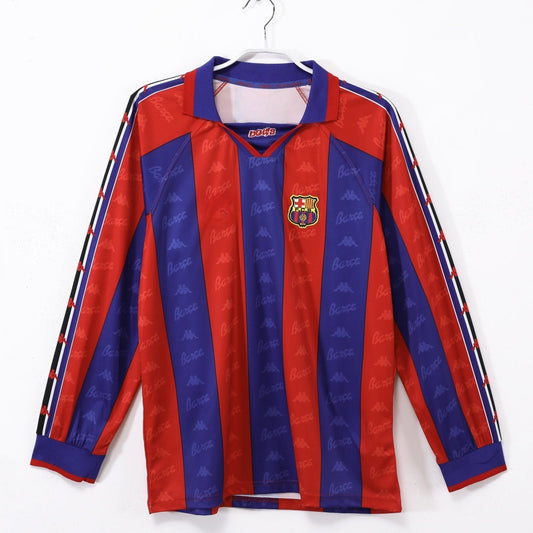 1995-1997 Barcelona Home Retro Long Sleeve Jersey