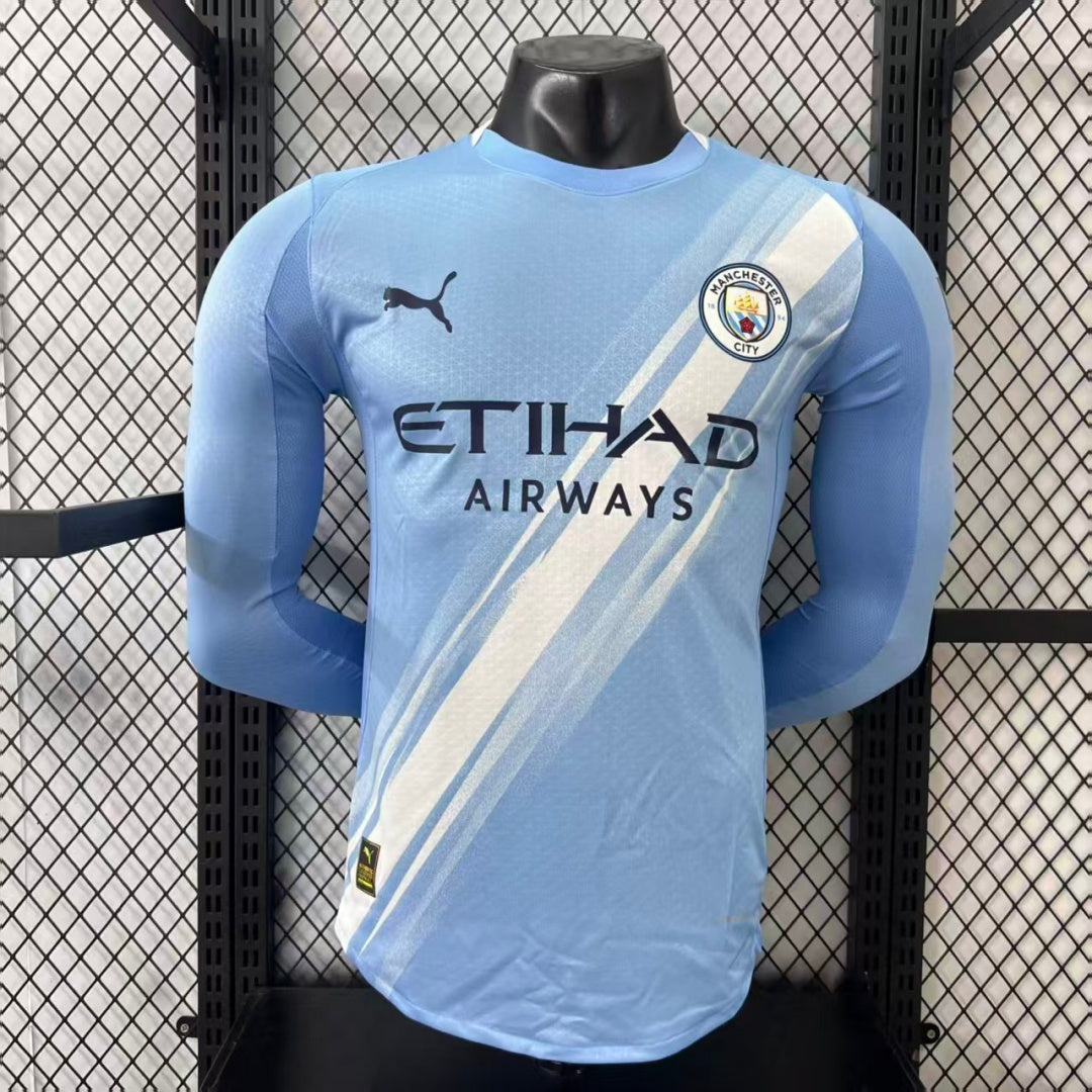 25/26 Manchester City Home Player Version Long Sleeve Jersey