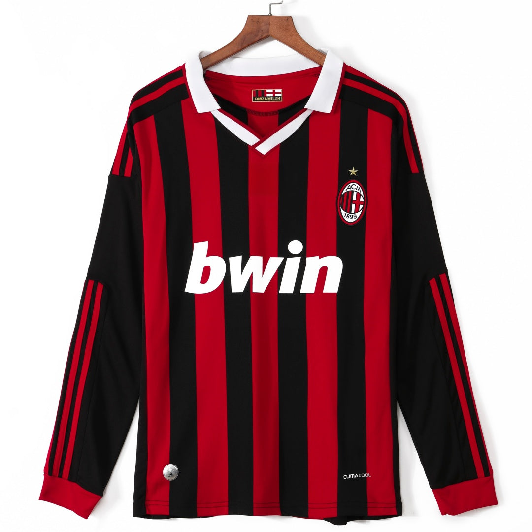 2009-2010 Retro AC Milan Home Long Sleeve Jersey