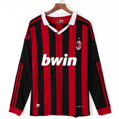 2009-2010 Retro AC Milan Home Long Sleeve Jersey