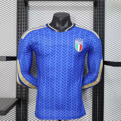 25/26 Italy Home Player Version Long Sleeve Jersey