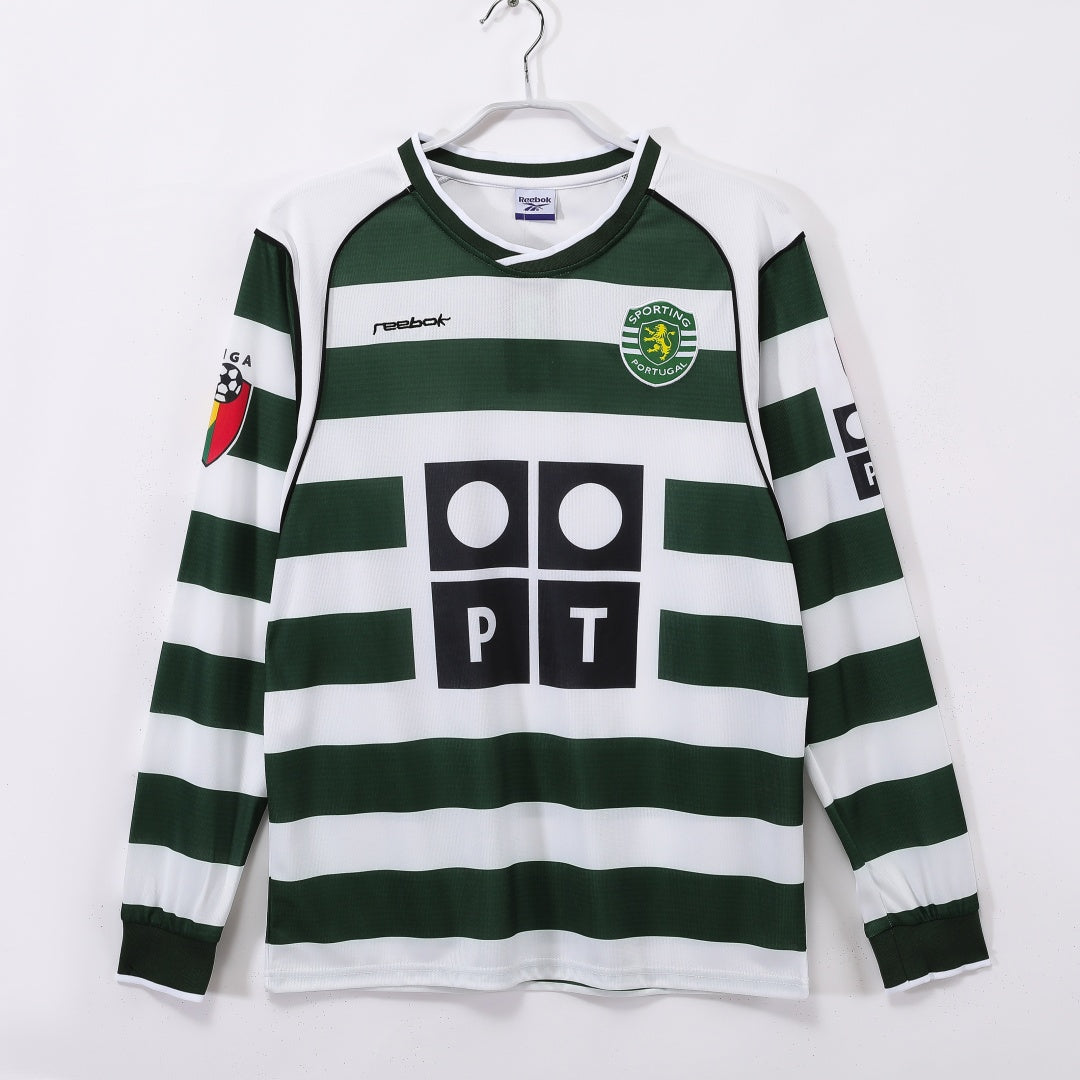 2001-2003 Retro Sporting CP Home Long Sleeve Jersey