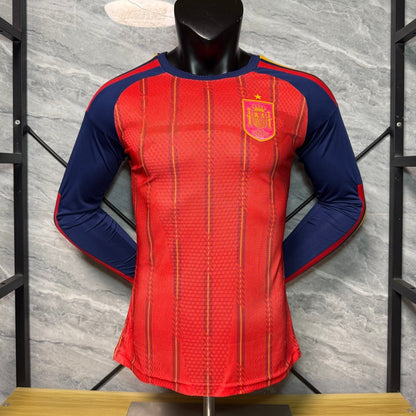 25/26 Spain Home Player Version Long Sleeve Jersey