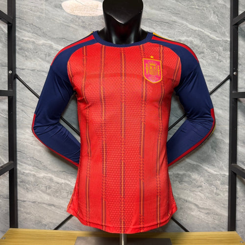 25/26 Spain Home Player Version Long Sleeve Jersey