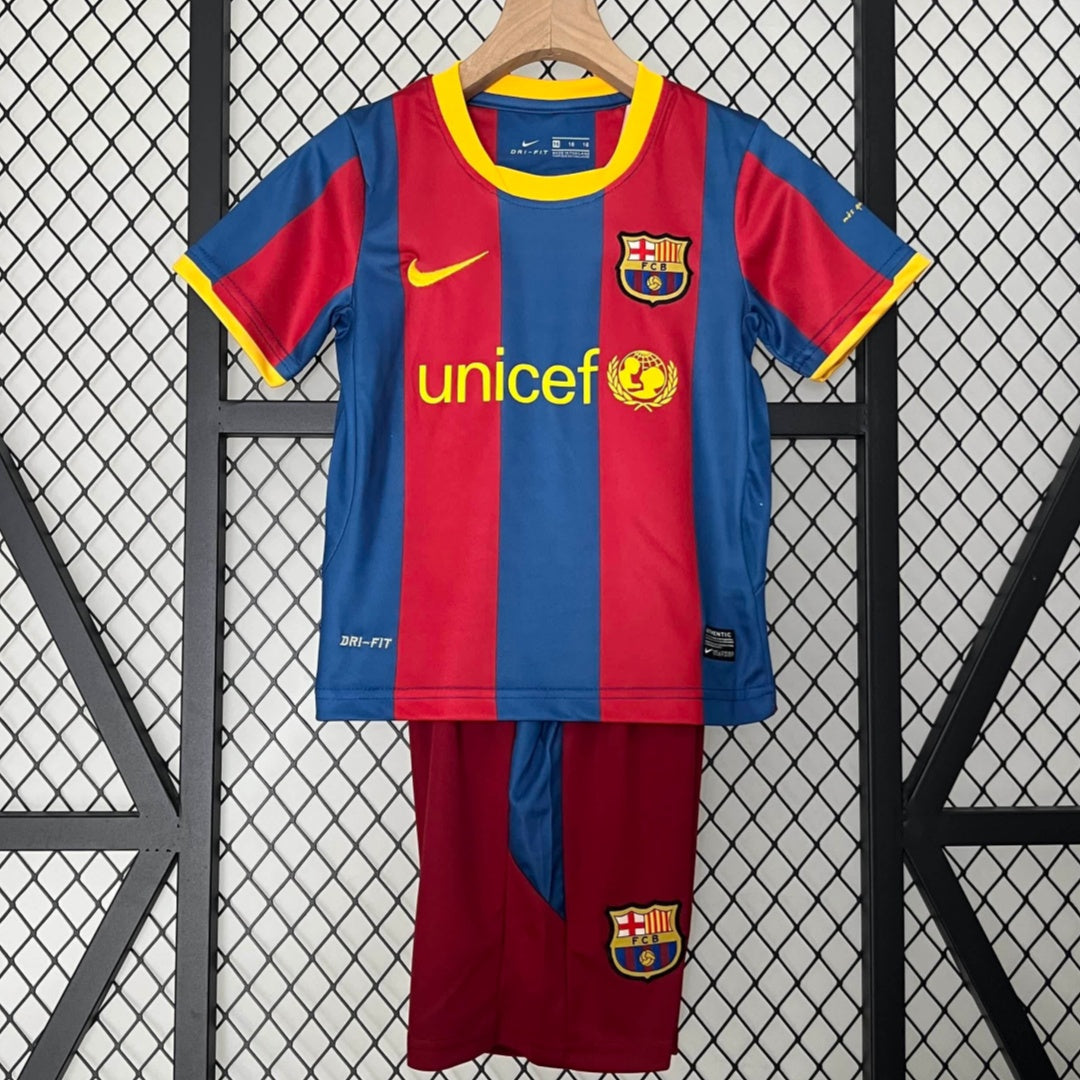 2010-2011 Barcelona Home Retro Kids Set
