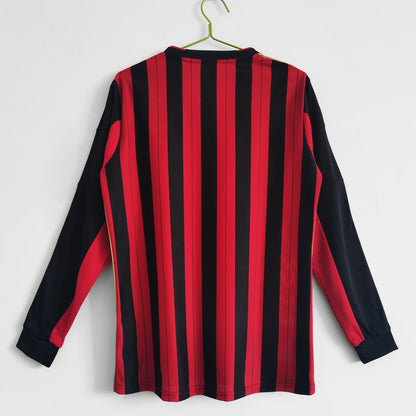2013- 2014 AC Milan Home Retro Long Sleeve Jersey