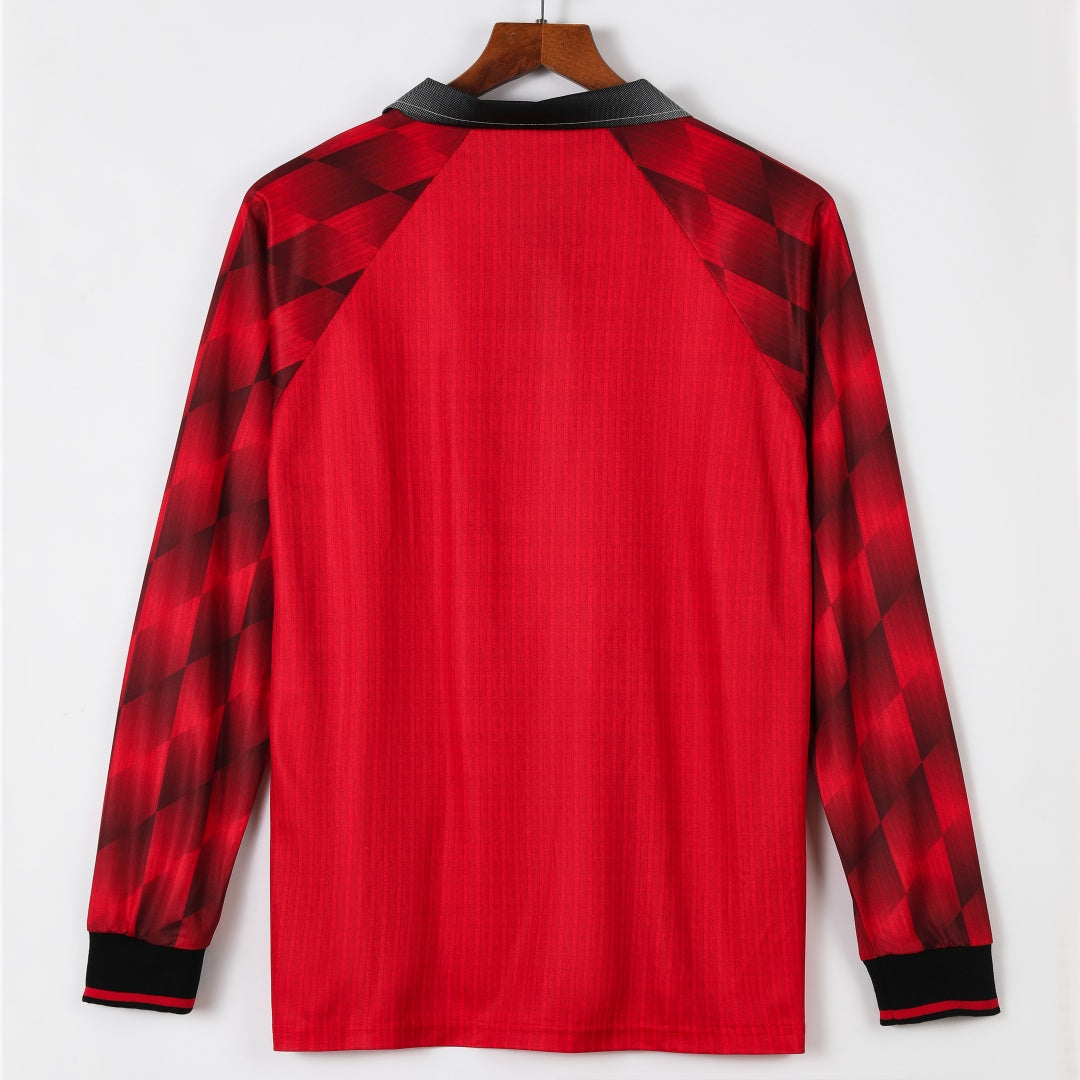 1996-1997 Manchester United Home Retro Long Sleeve Jersey