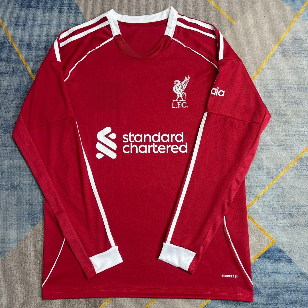 25/26 Liverpool Home Long Sleeve Jersey