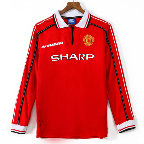 1998-1999 Manchester United Home Retro Long Sleeve Jersey