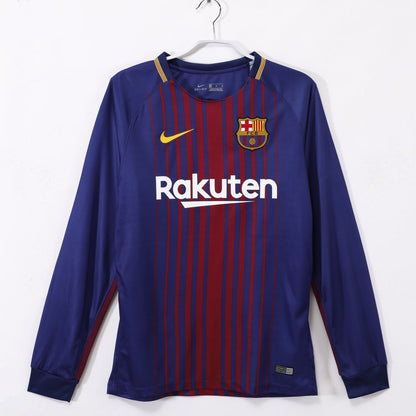 2017-2018 Barcelona Home Retro Long Sleeve Jersey