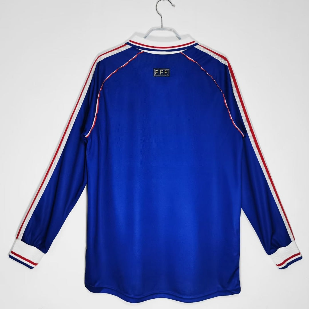 1998 Retro France Home Long Sleeve Jersey