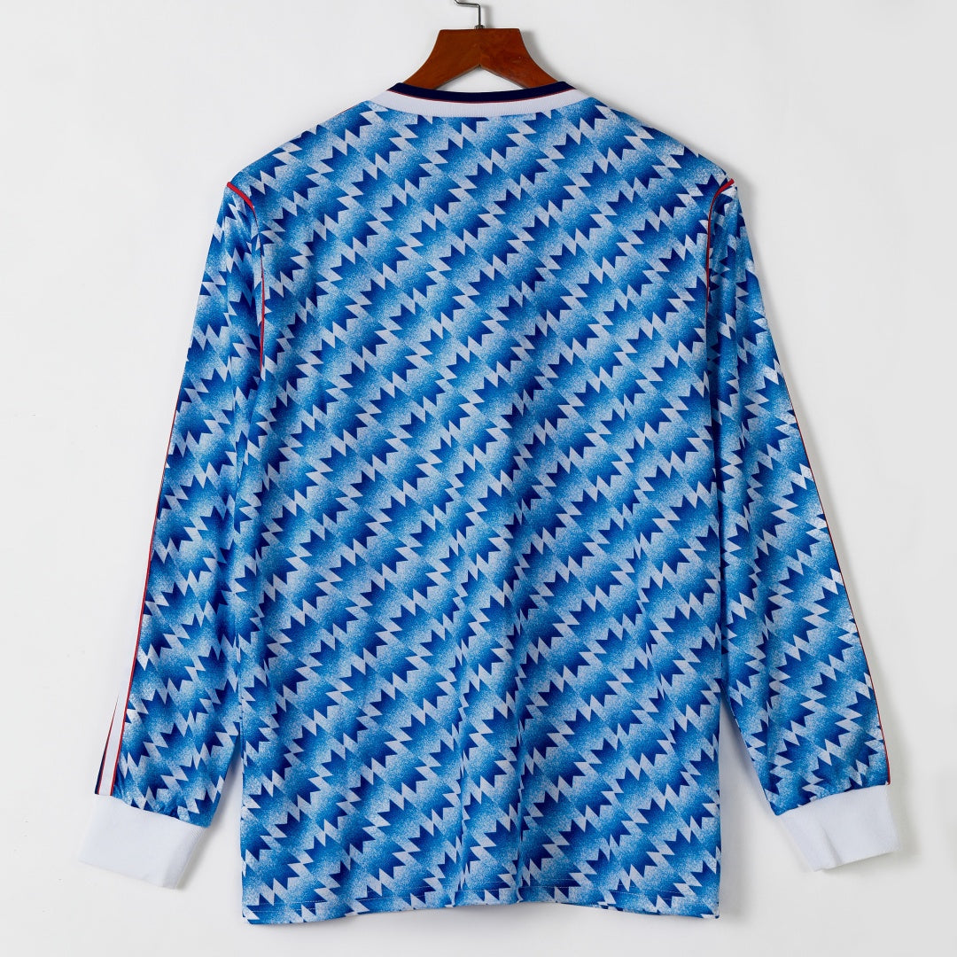 1990-1992 Manchester United Away Retro Long Sleeve Jersey