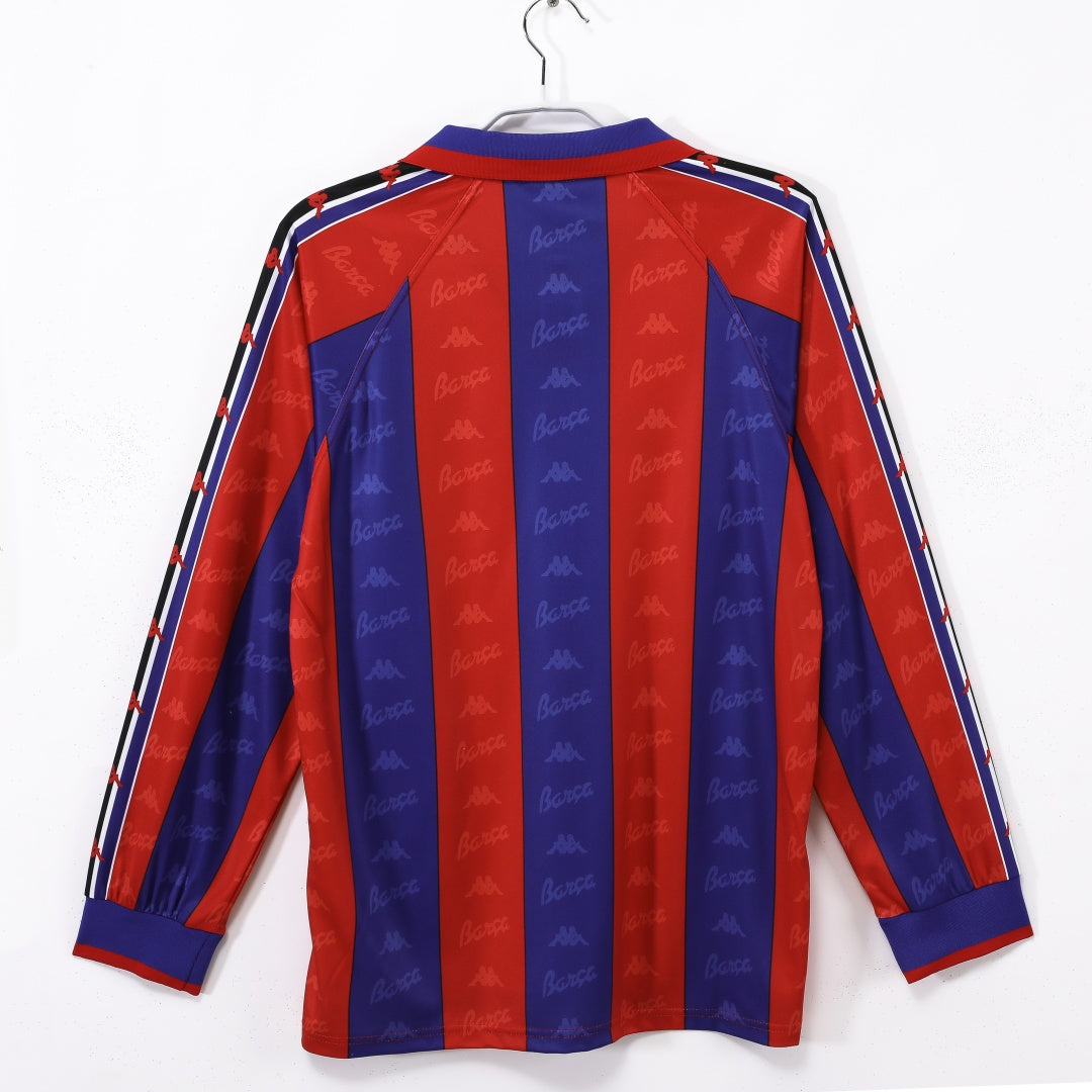 1995-1997 Barcelona Home Retro Long Sleeve Jersey